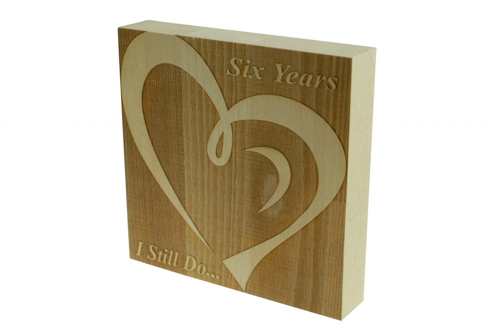 6 Year Anniversary I Still Do - Dark Beech Block