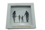 7 Years We Made A Family White Wooden Frame