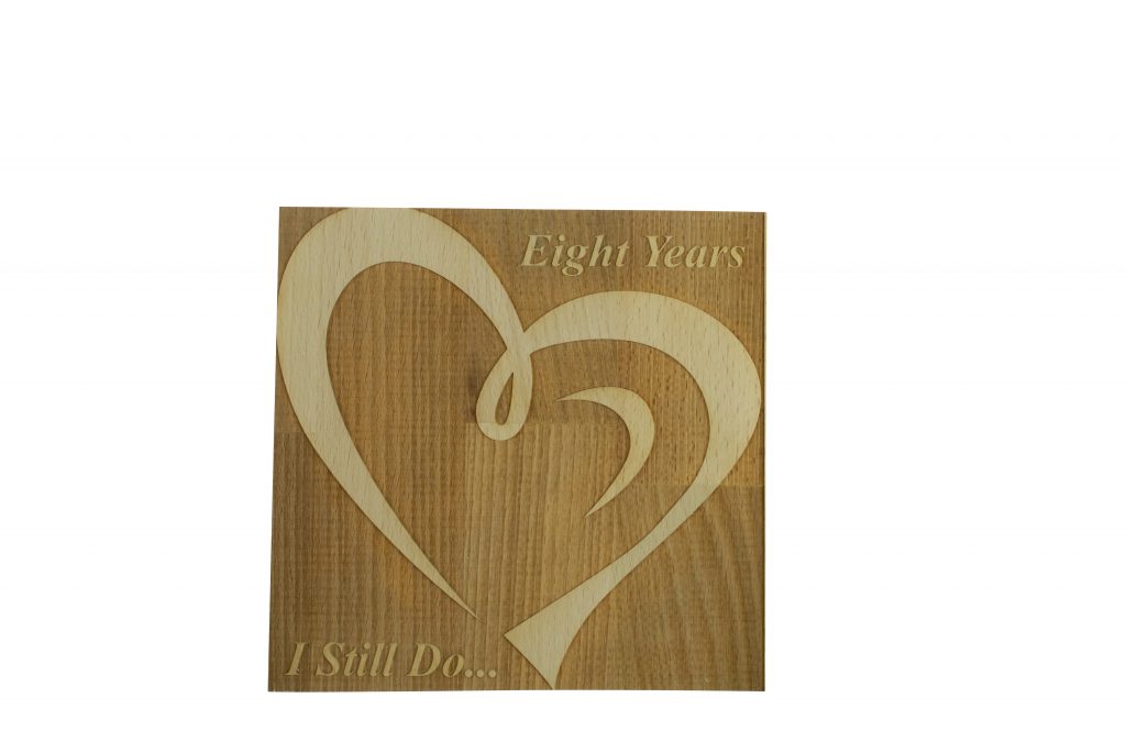 8 Year Anniversary I Still Do - Dark Beech Block