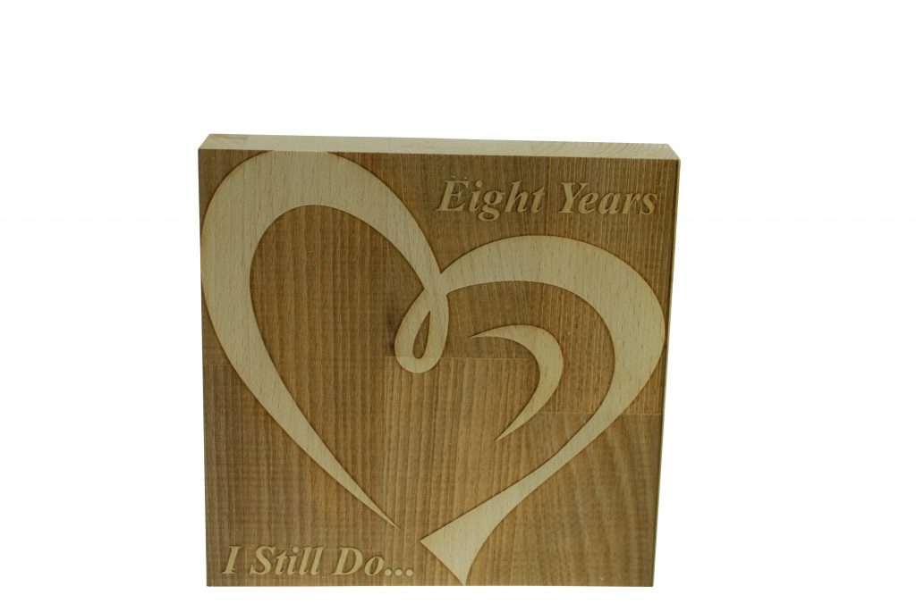 8 Year Anniversary I Still Do - Dark Beech Block