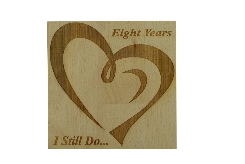 8 Year Anniversary I Still Do - Light Beech Block