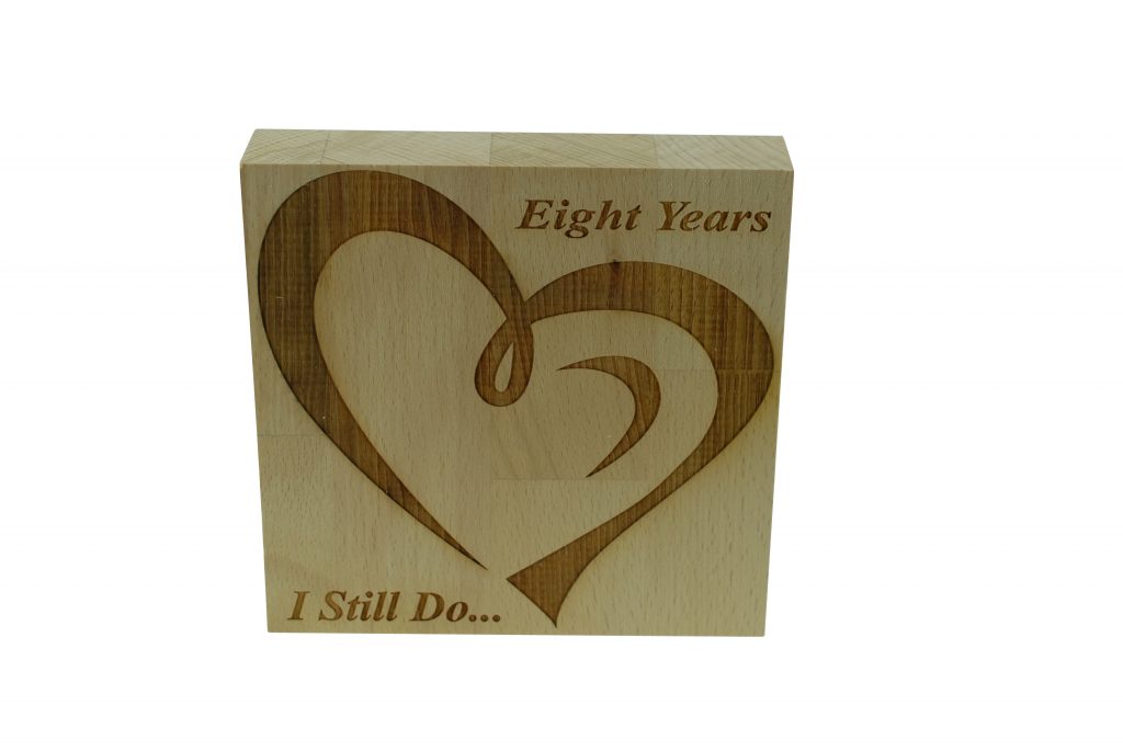 8 Year Anniversary I Still Do - Light Beech Block