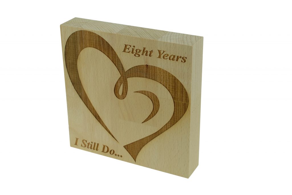8 Year Anniversary I Still Do - Light Beech Block