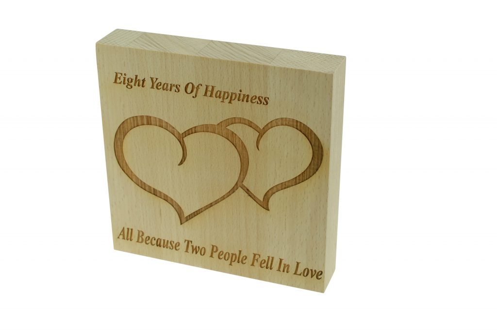 8 Years of Happiness Beech Block