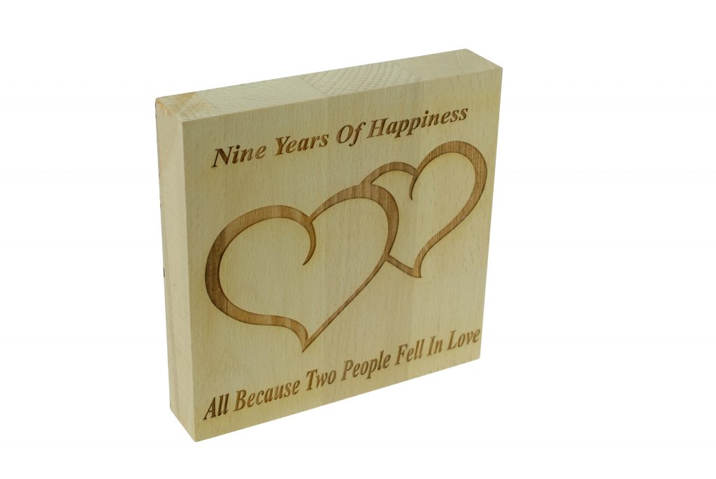 9 Years of Happiness Beech Block