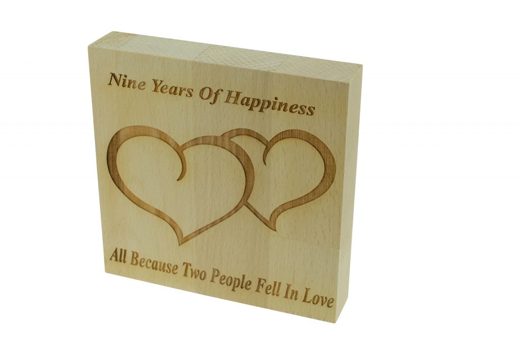 9 Years of Happiness Beech Block