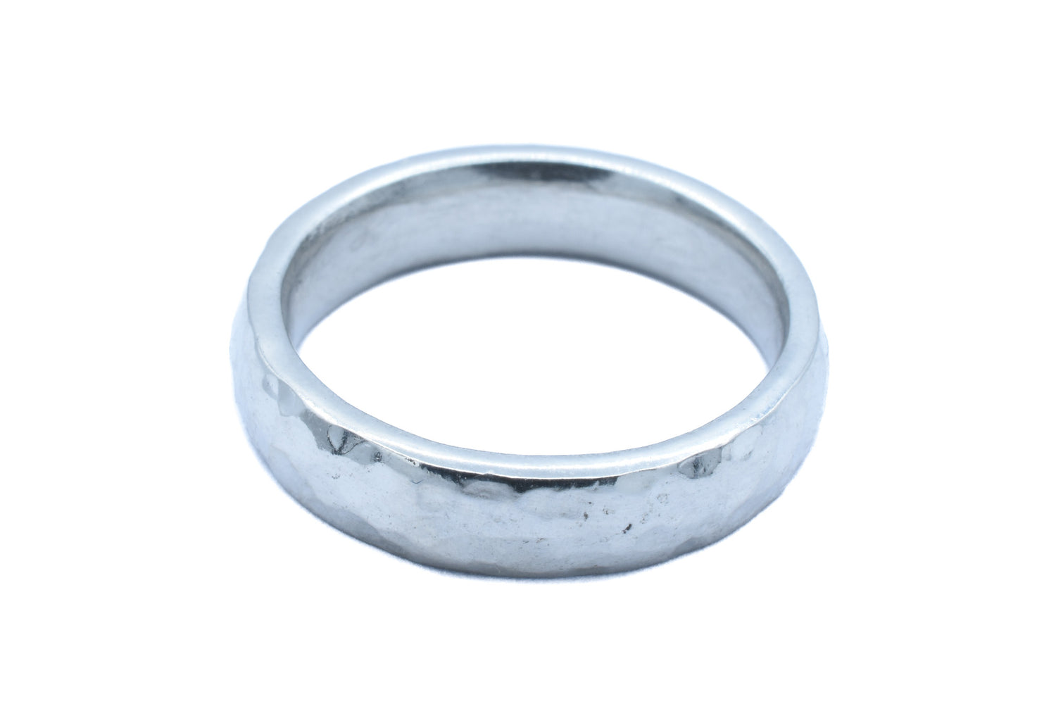 Beaten Tin Matching Rings - Mens and Ladies