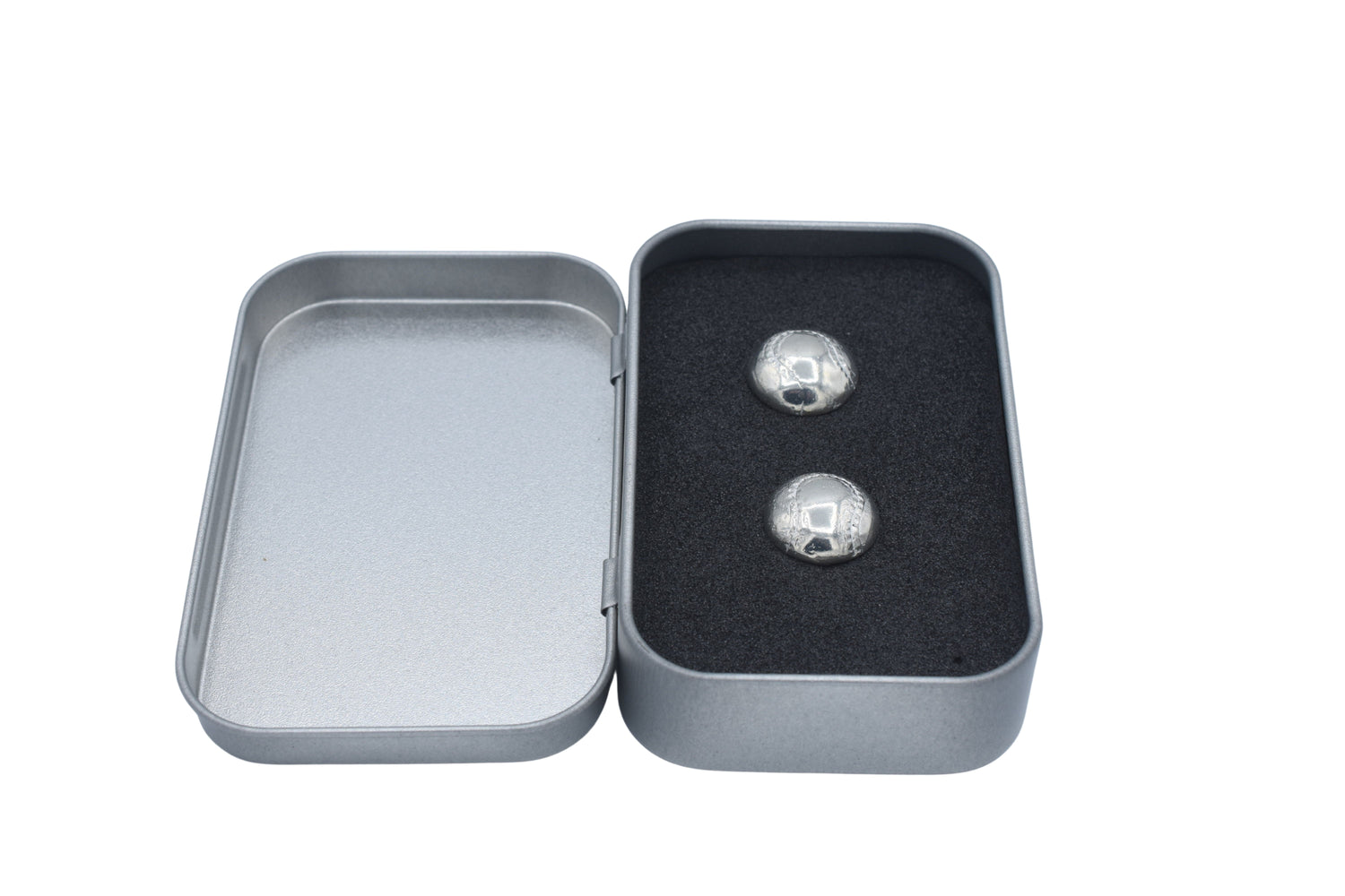 10th Wedding Cricket Ball Tin Cufflinks