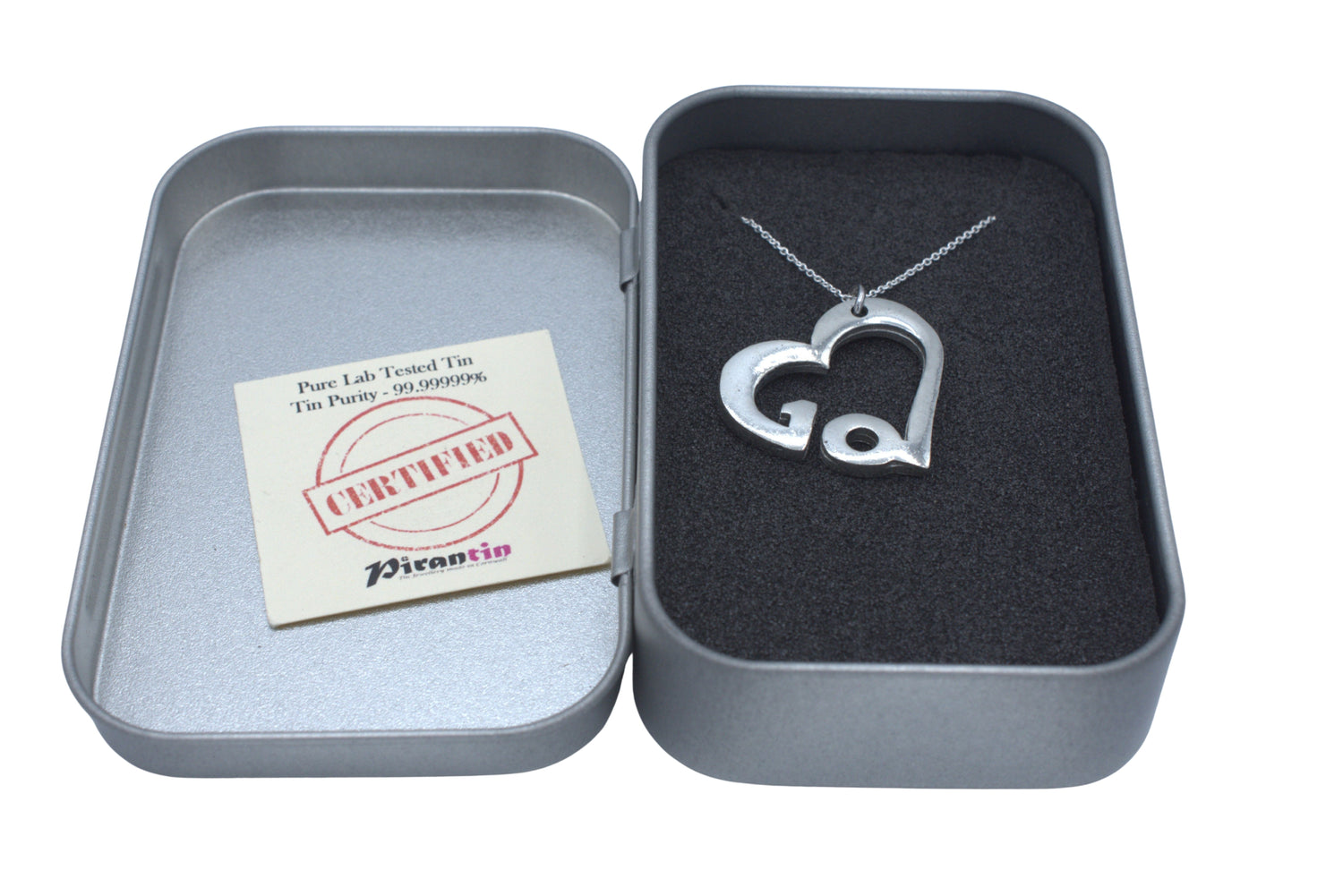 Cut-out Tin 10 Heart Pendant