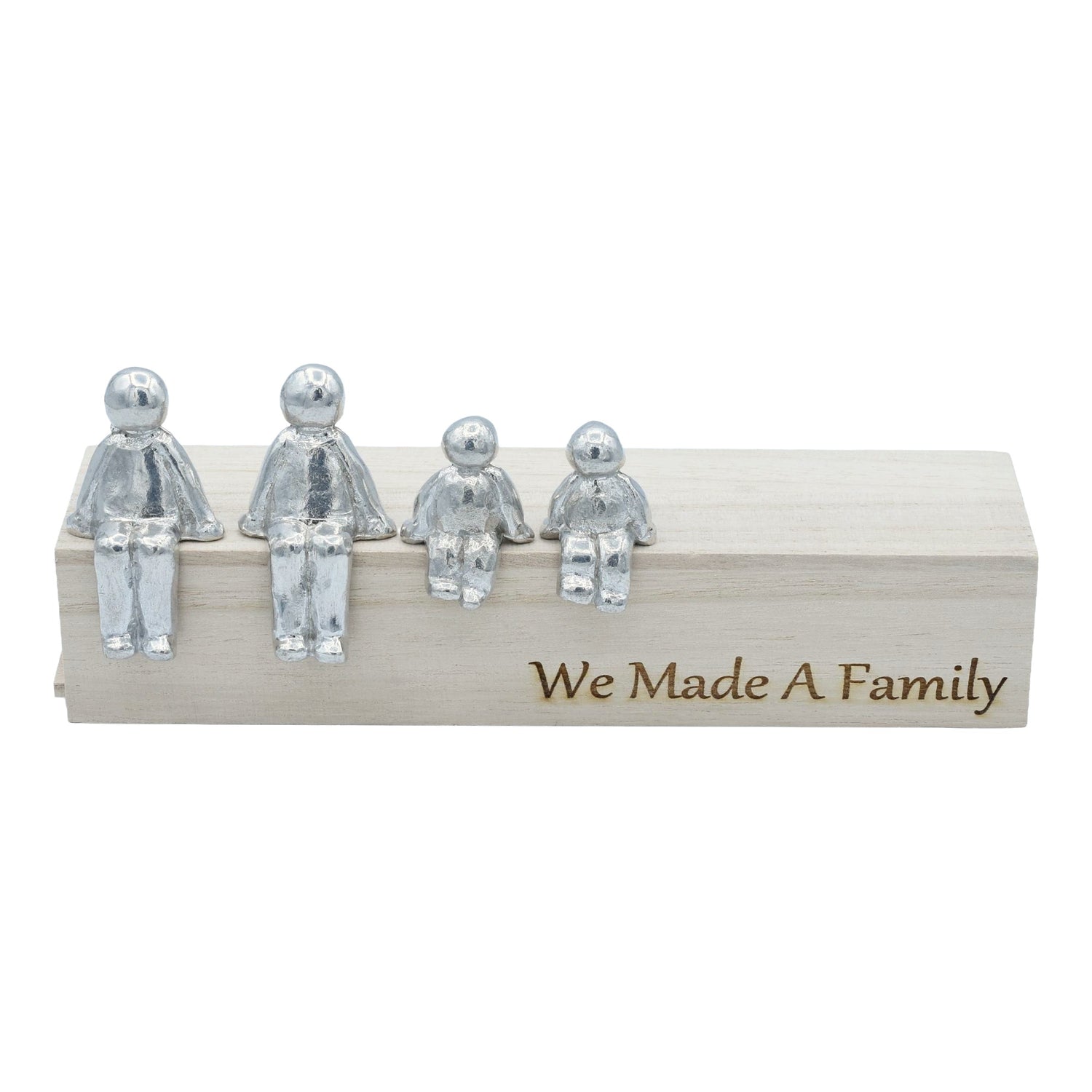 We Made A Family  - Tin Sculpture Figurines 10th Anniversary Decoration