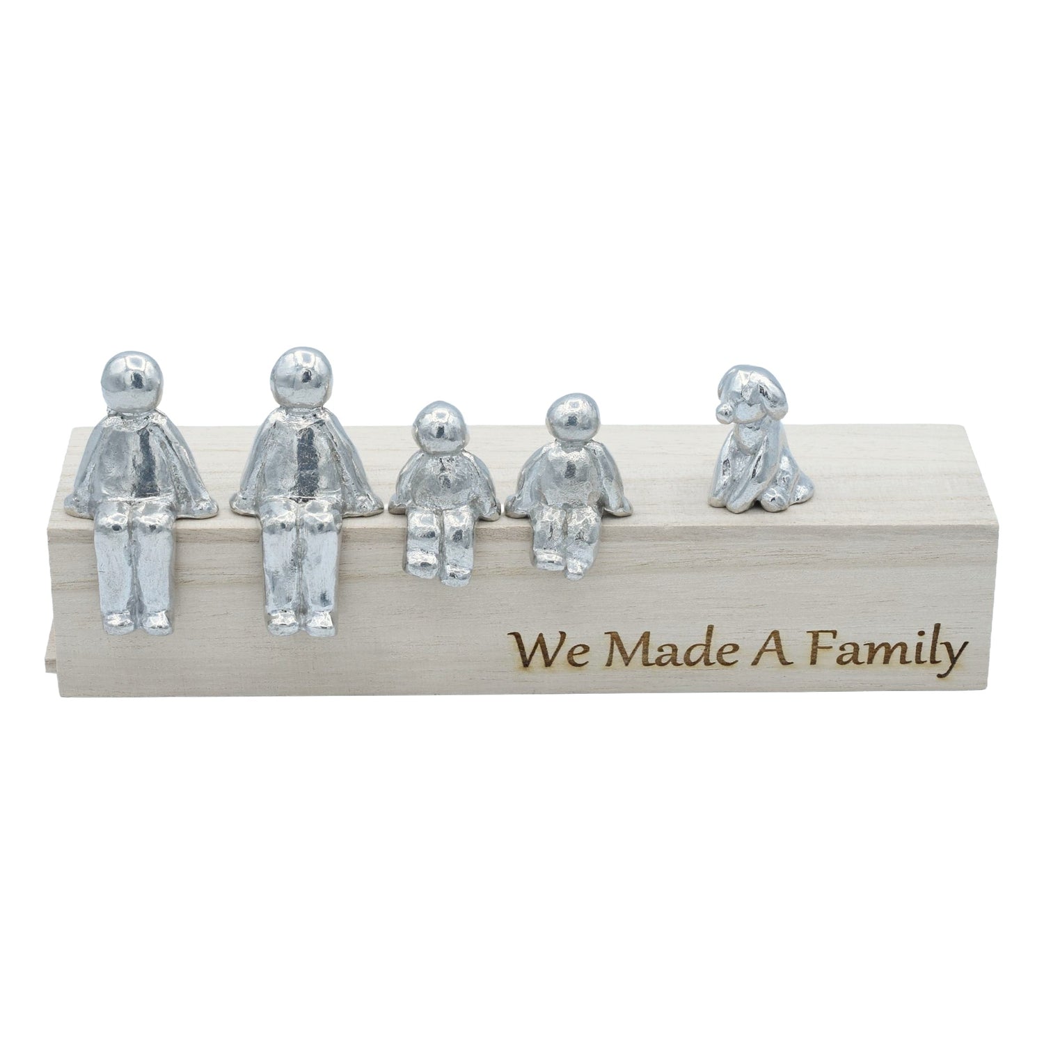 We Made A Family  - Tin Sculpture Figurines 10th Anniversary Decoration