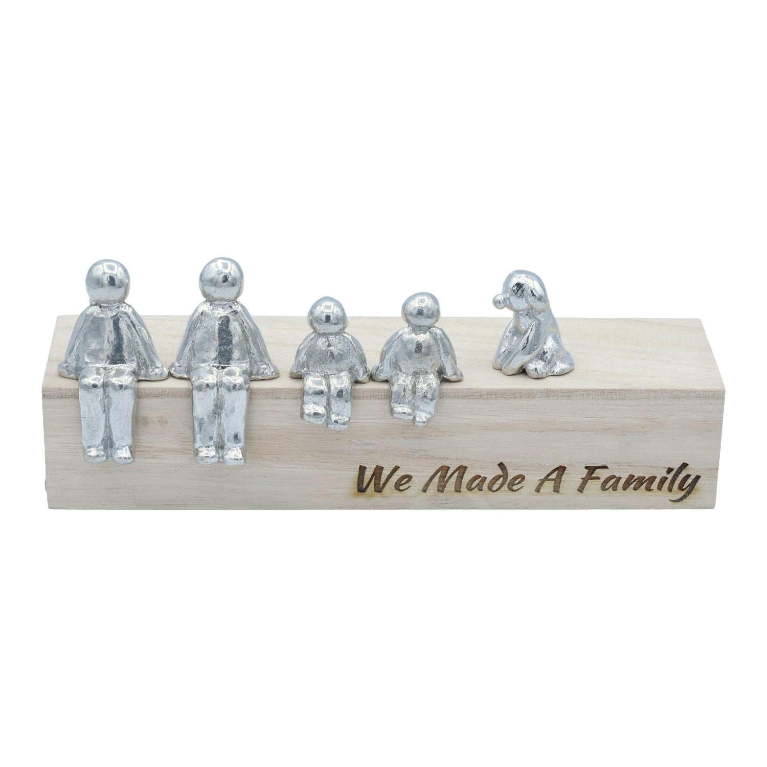We Made A Family  - Tin Sculpture Figurines 10th Anniversary Decoration