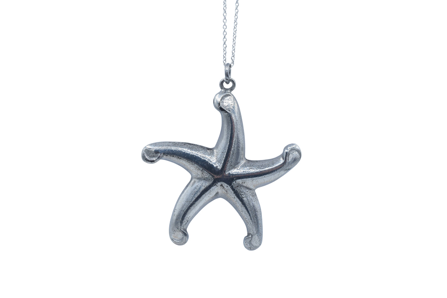 Large Starfish Tin Pendant Necklace