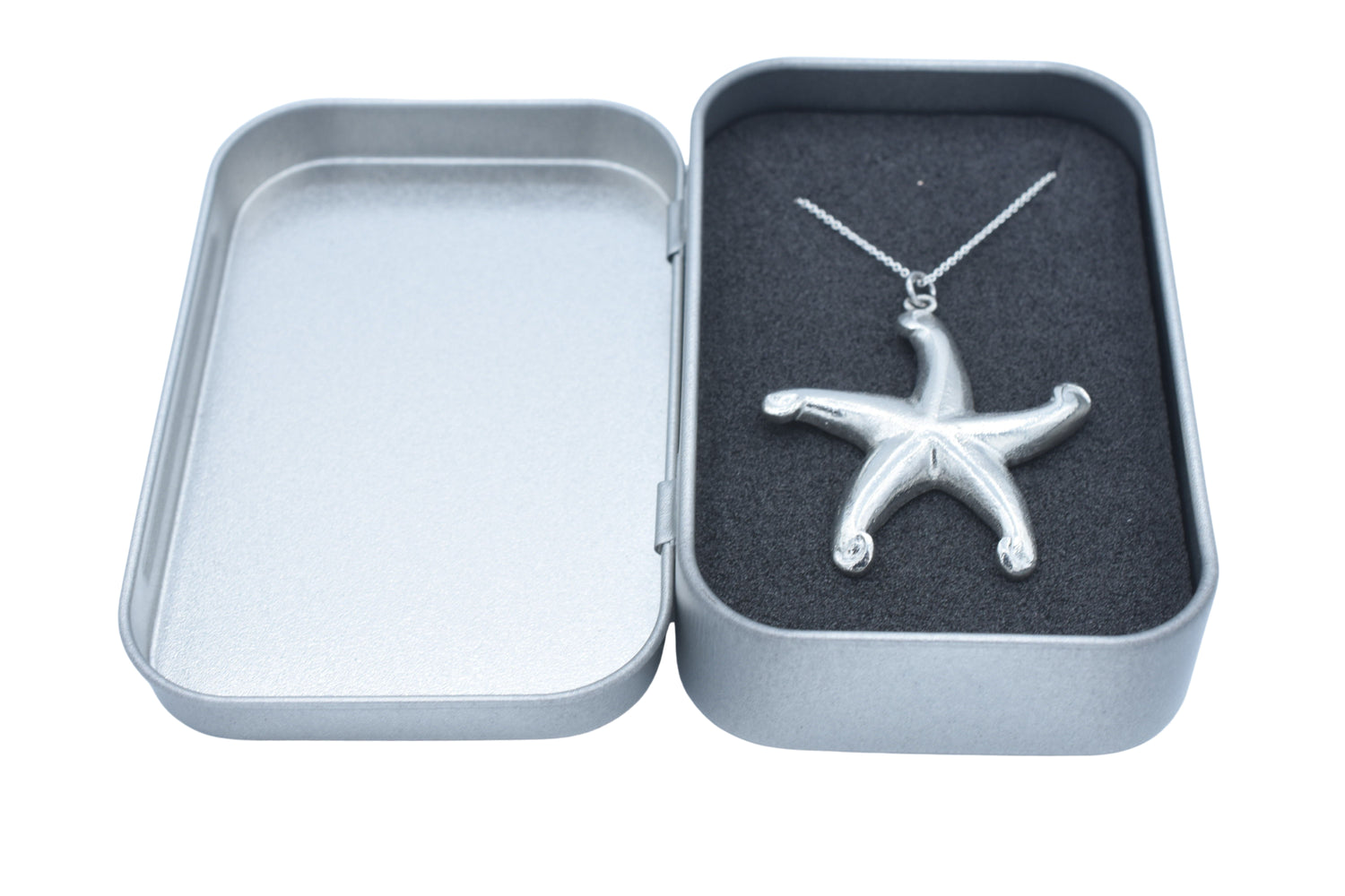 Large Starfish Tin Pendant Necklace