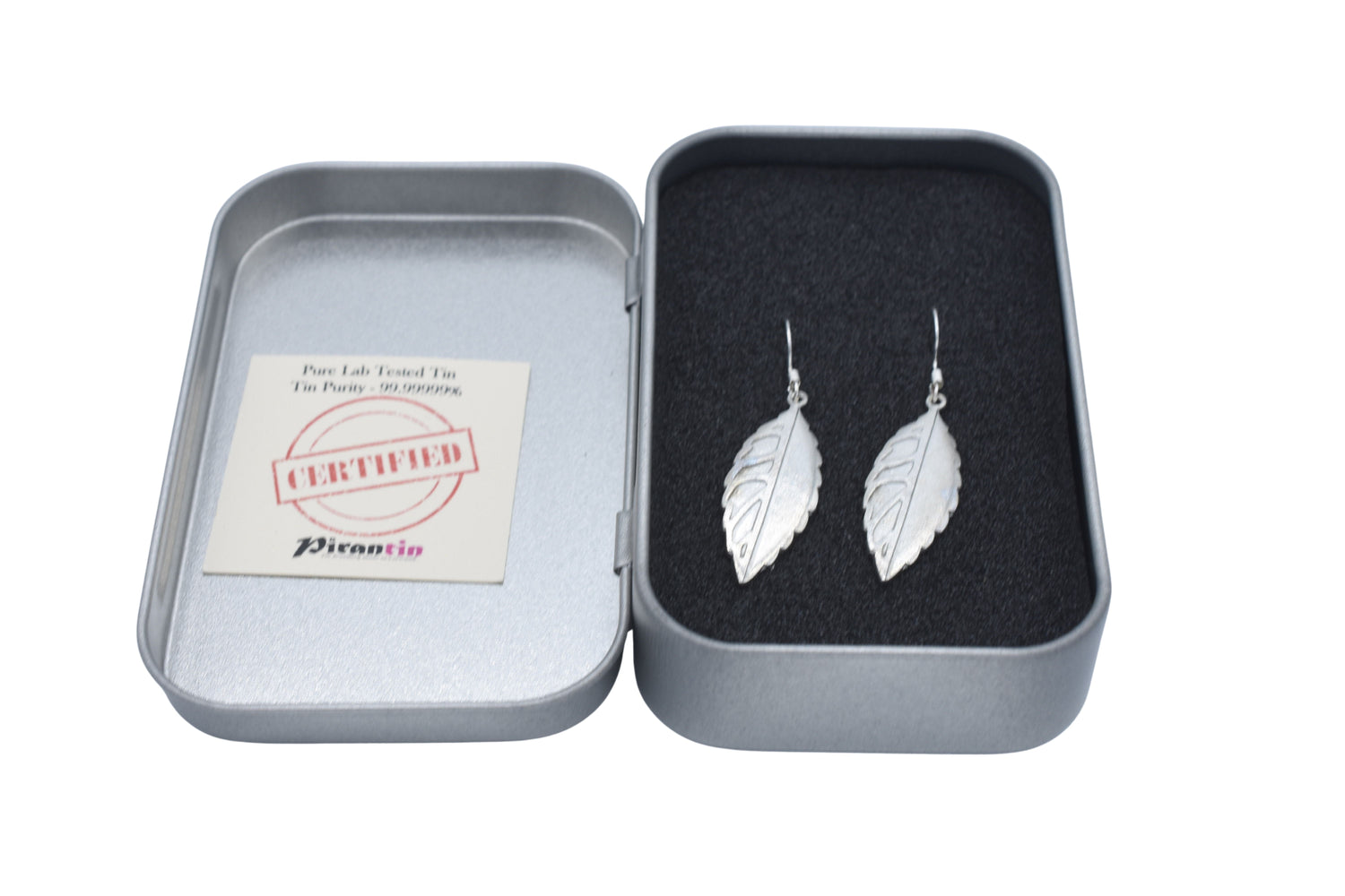 Medium Leaf Tin Earrings