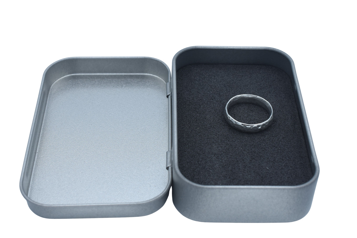 Mens Tin Beaten Ring