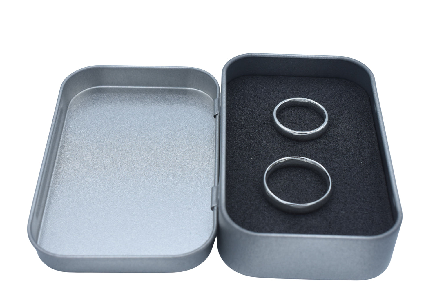 Plain Tin Matching Rings