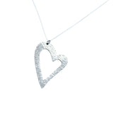 Tin Beaten Open Off Shape Necklace