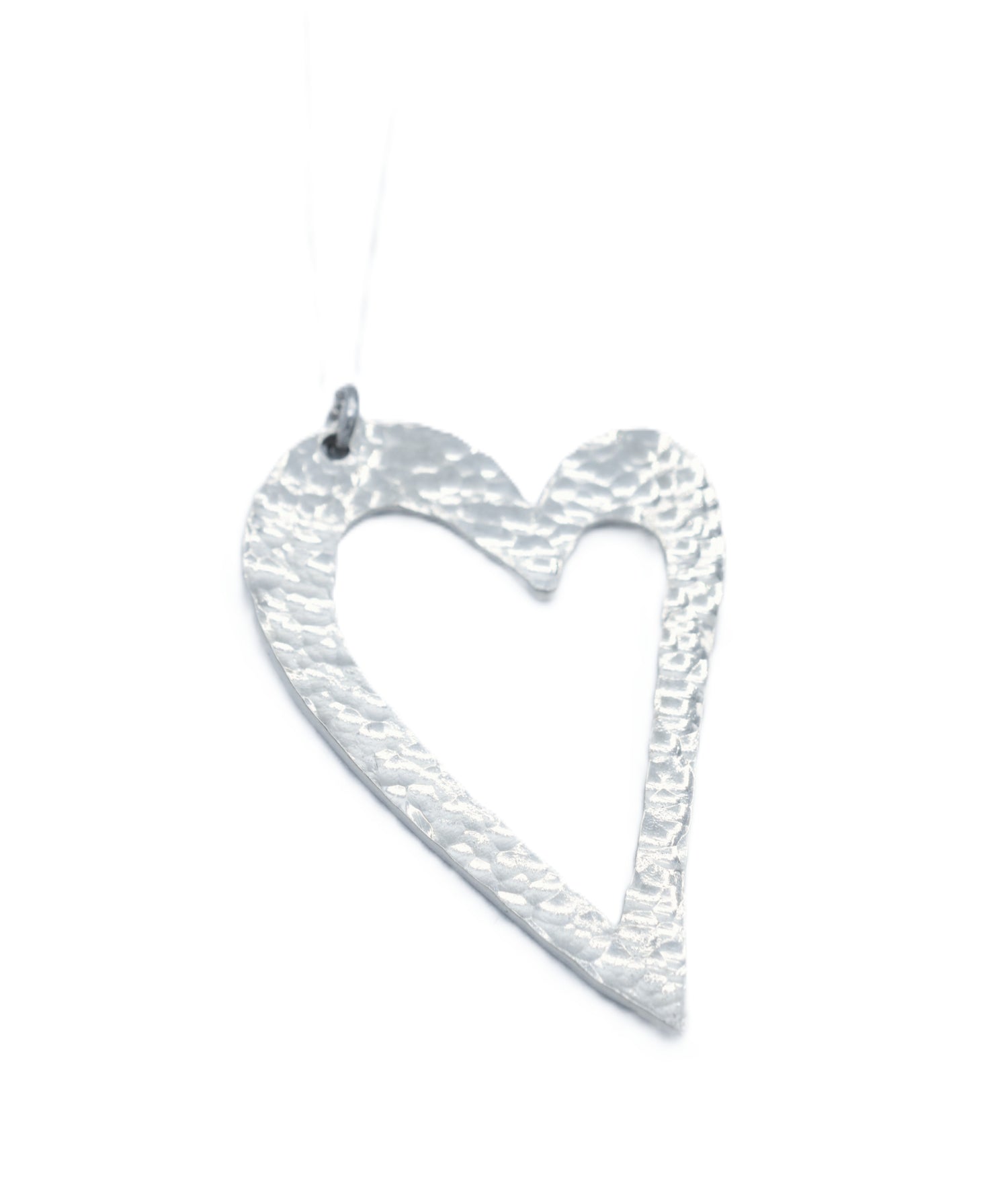 Tin Beaten Open Off Shape Necklace