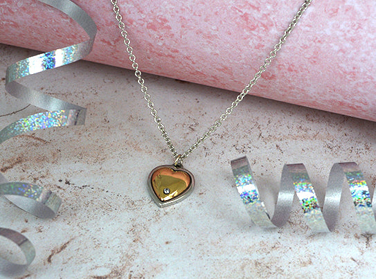 Tin & Copper Diamond Necklace