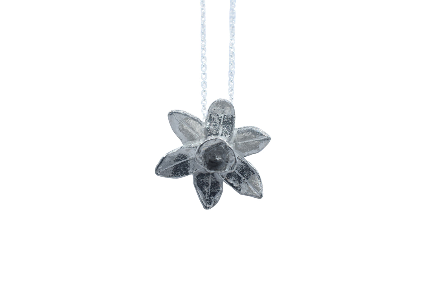 Tin Daffodil Necklace