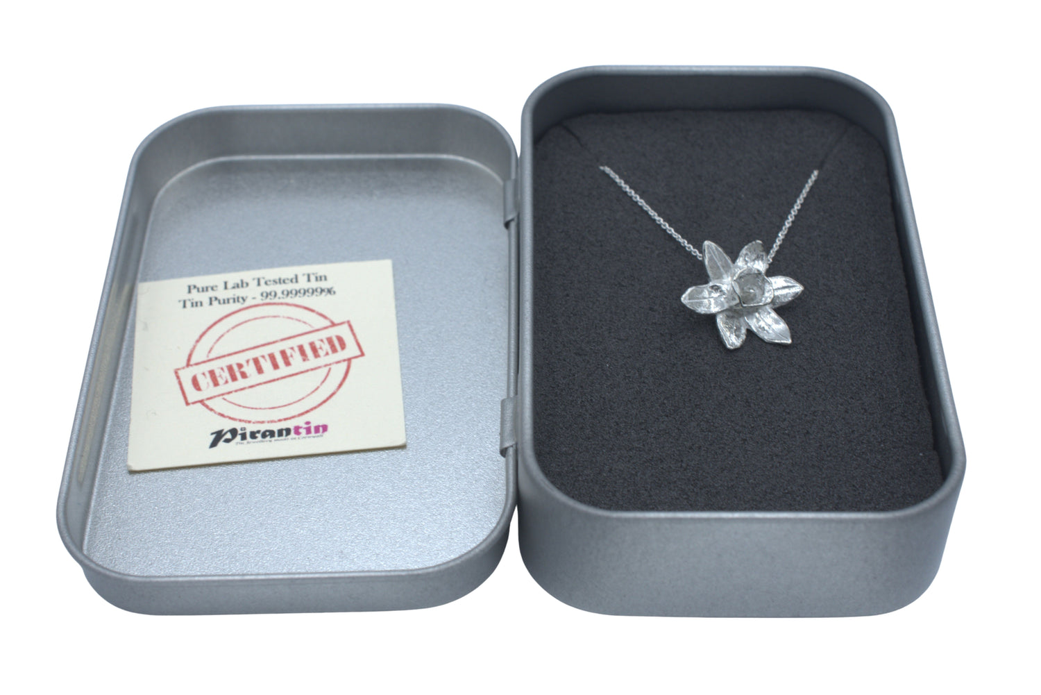 Tin Daffodil Necklace