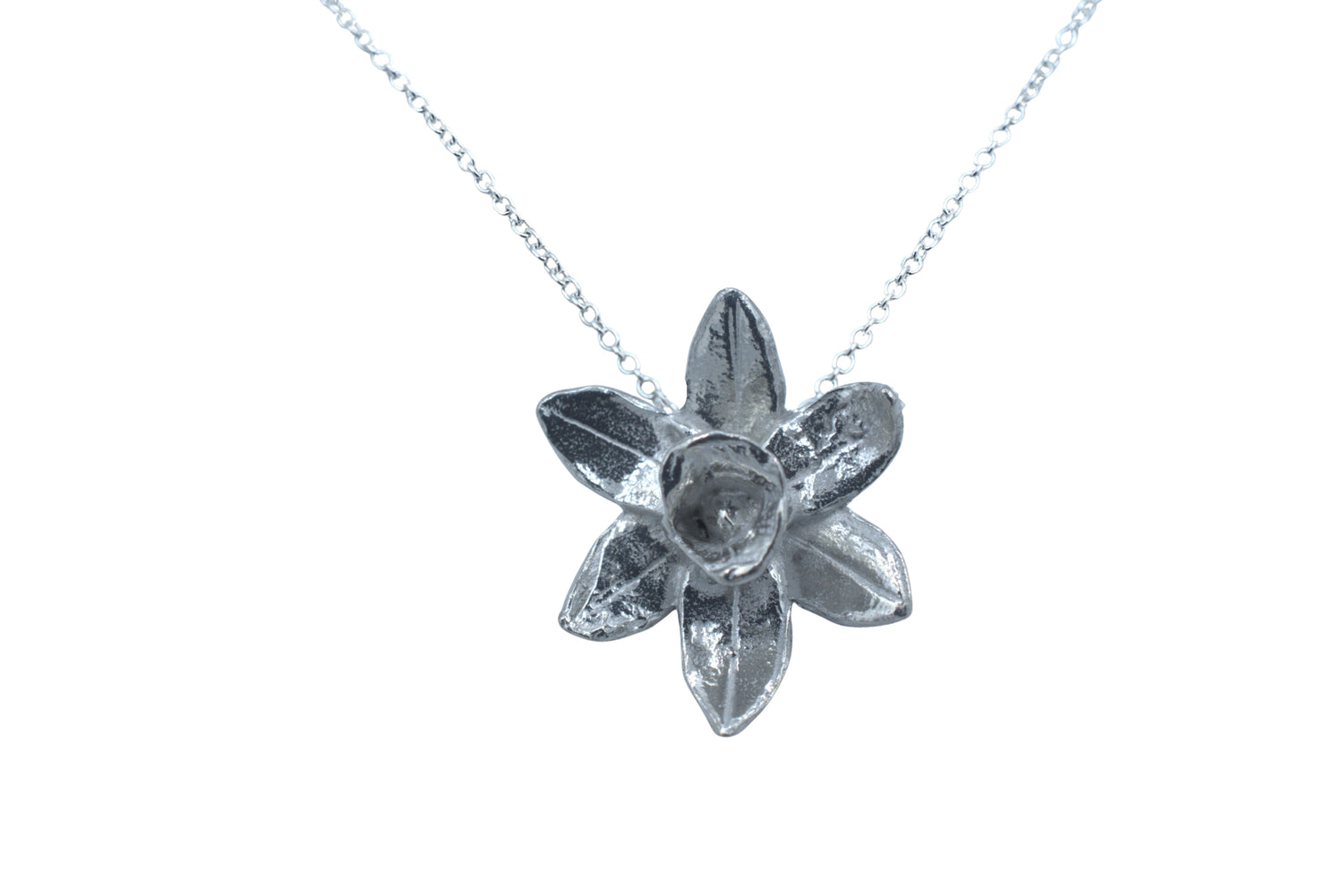 Tin Daffodil Necklace
