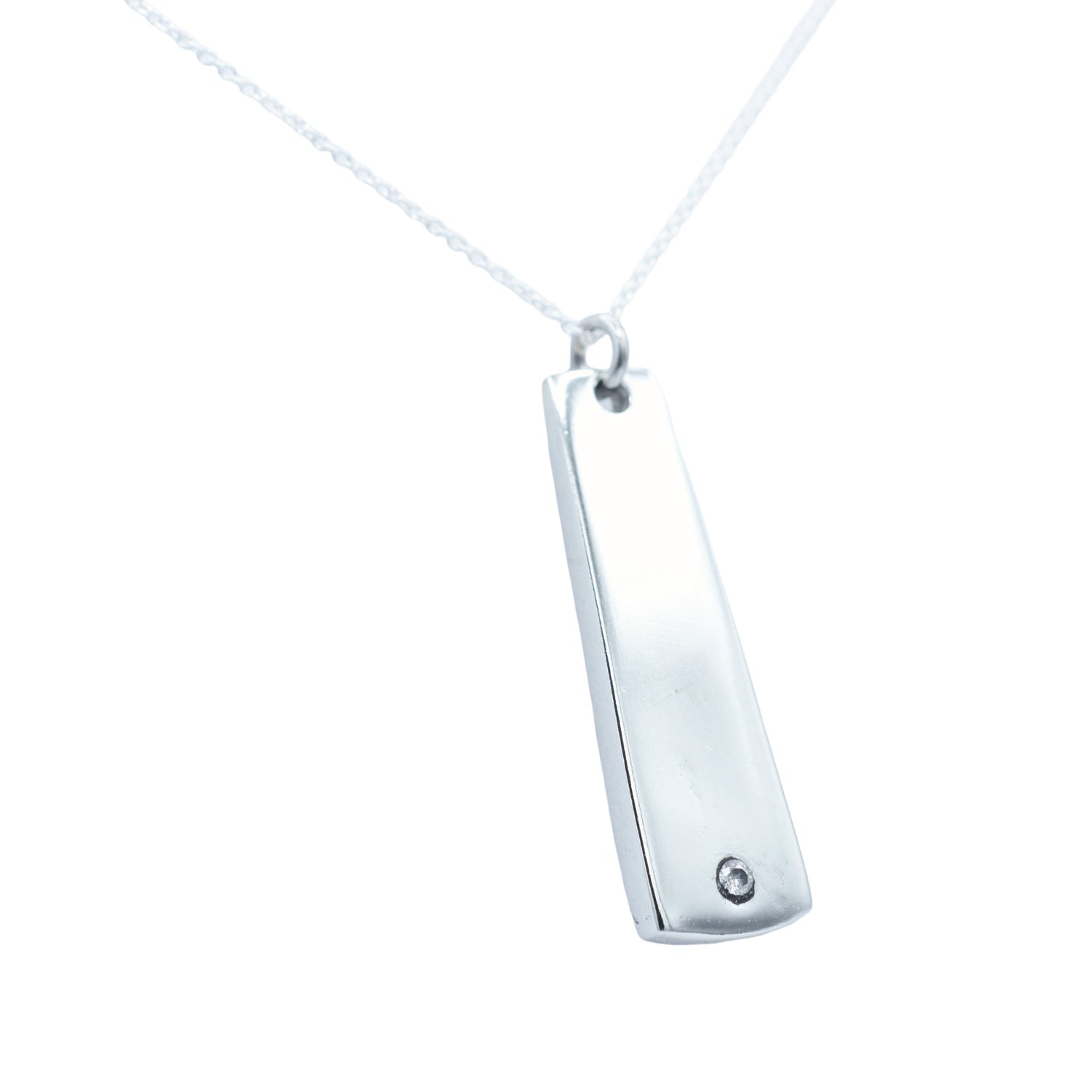 Tin Diamond Drop Pendant