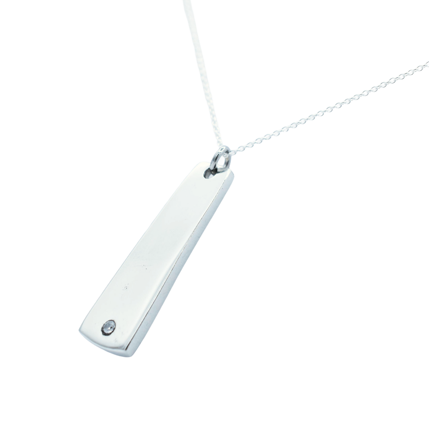 Tin Diamond Drop Pendant
