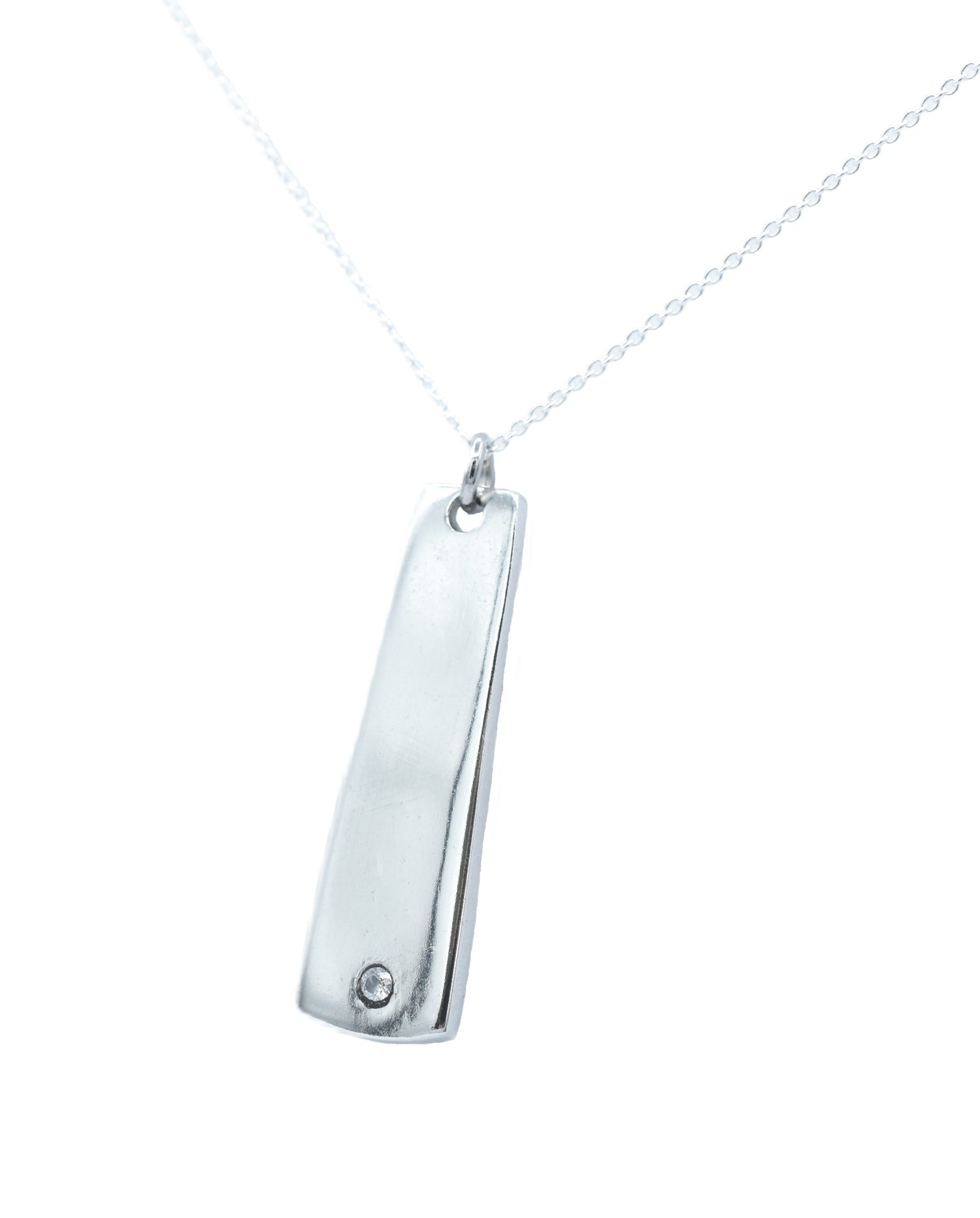 Tin Diamond Drop Pendant
