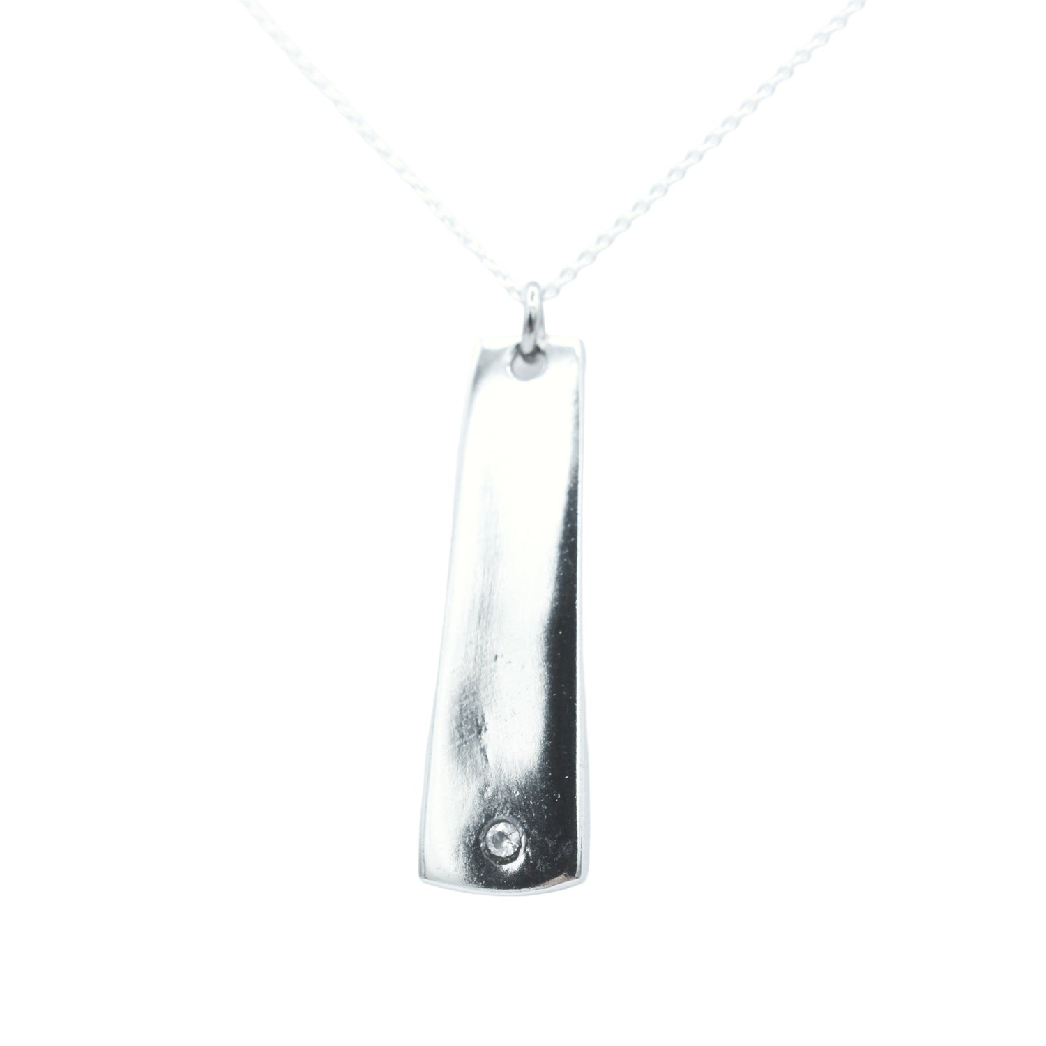 Tin Diamond Drop Pendant