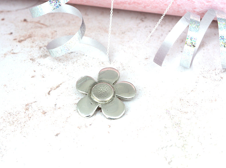 Tin Flower Necklace