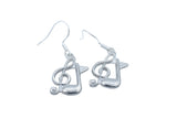 Tin Music Note Earrings