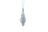Tin Oval Swirl Pendant Necklace