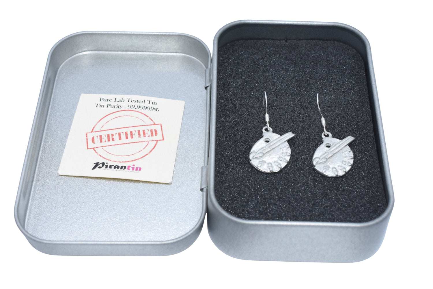 Tin Paint Palette Earrings