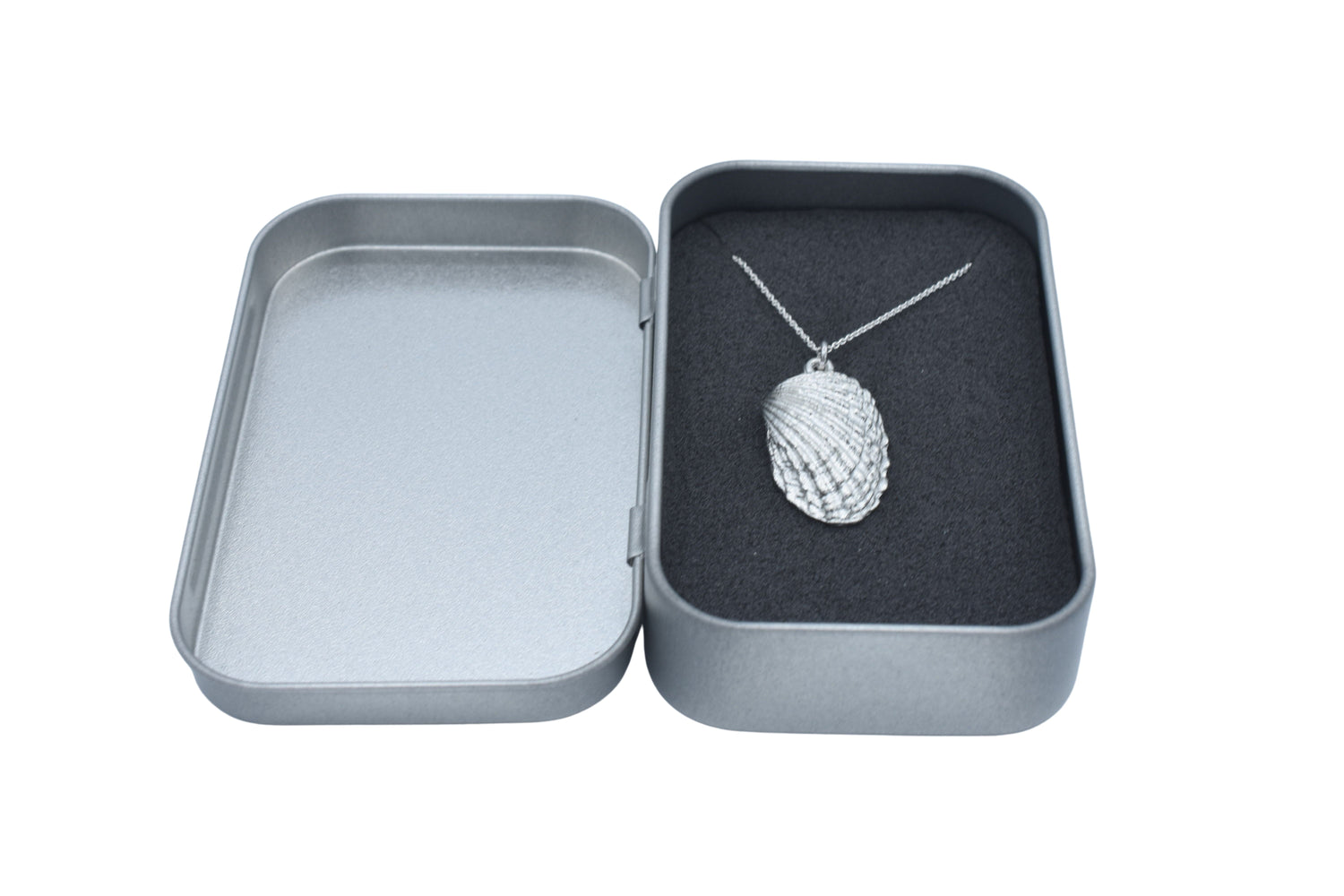 Tin Shell Pendant Necklace
