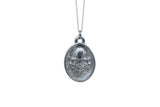 Tin Skull Coin Pendant Necklace