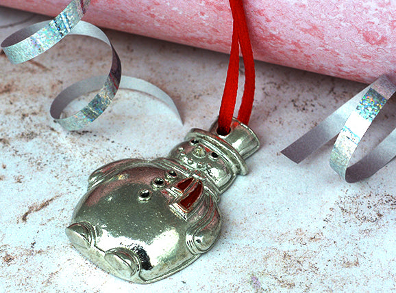 Tin Snowman Ornament