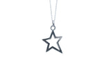 Tin Star Cut Out Pendant Necklace