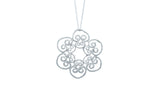 Tin Swirl Heart Pattern Pendant Necklace