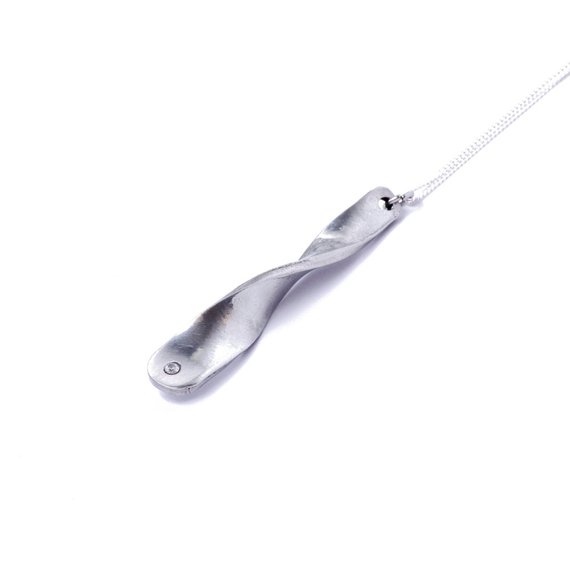 Twisted Pendant with Diamond Necklace