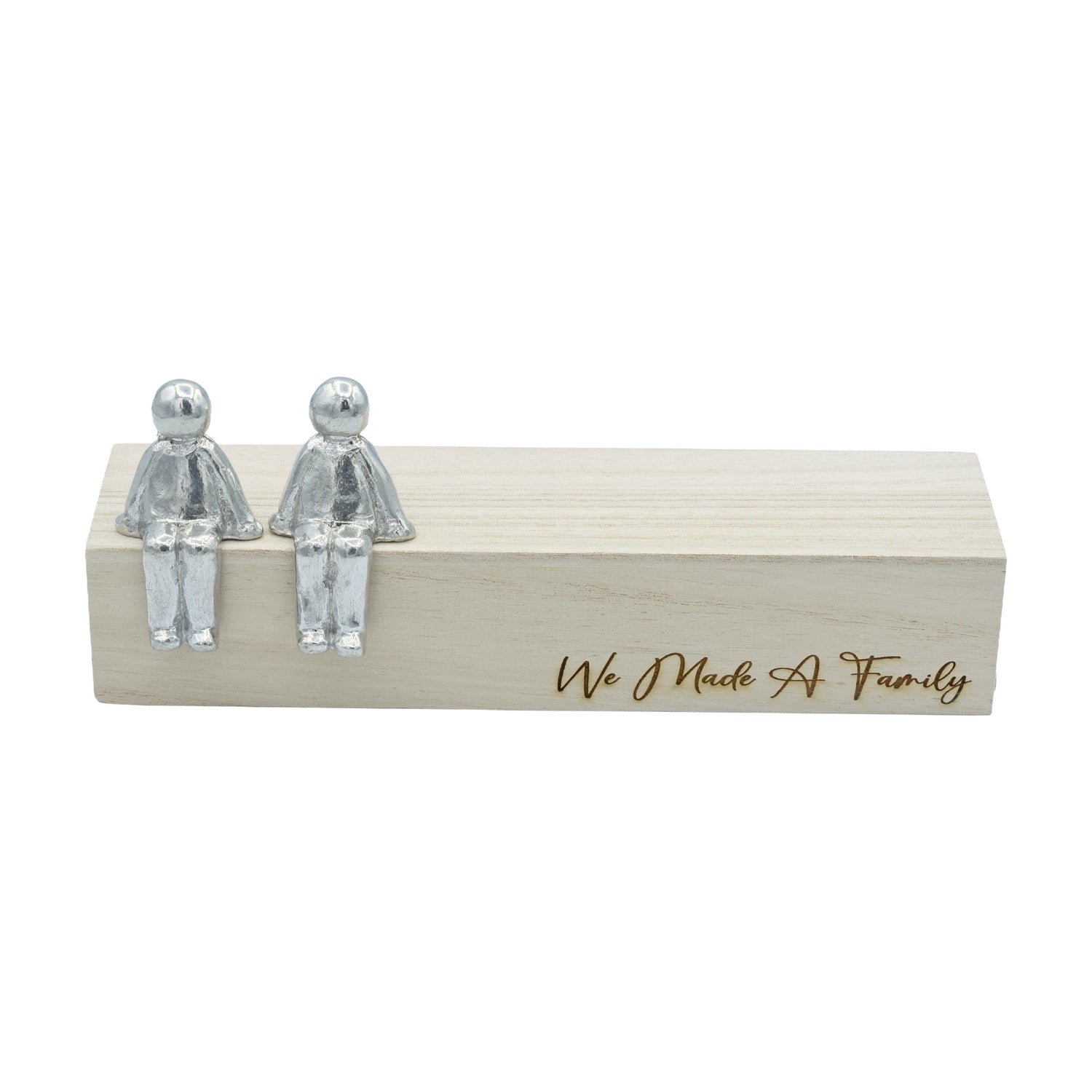 We Made A Family  - Tin Sculpture Figurines 10th Anniversary Decoration