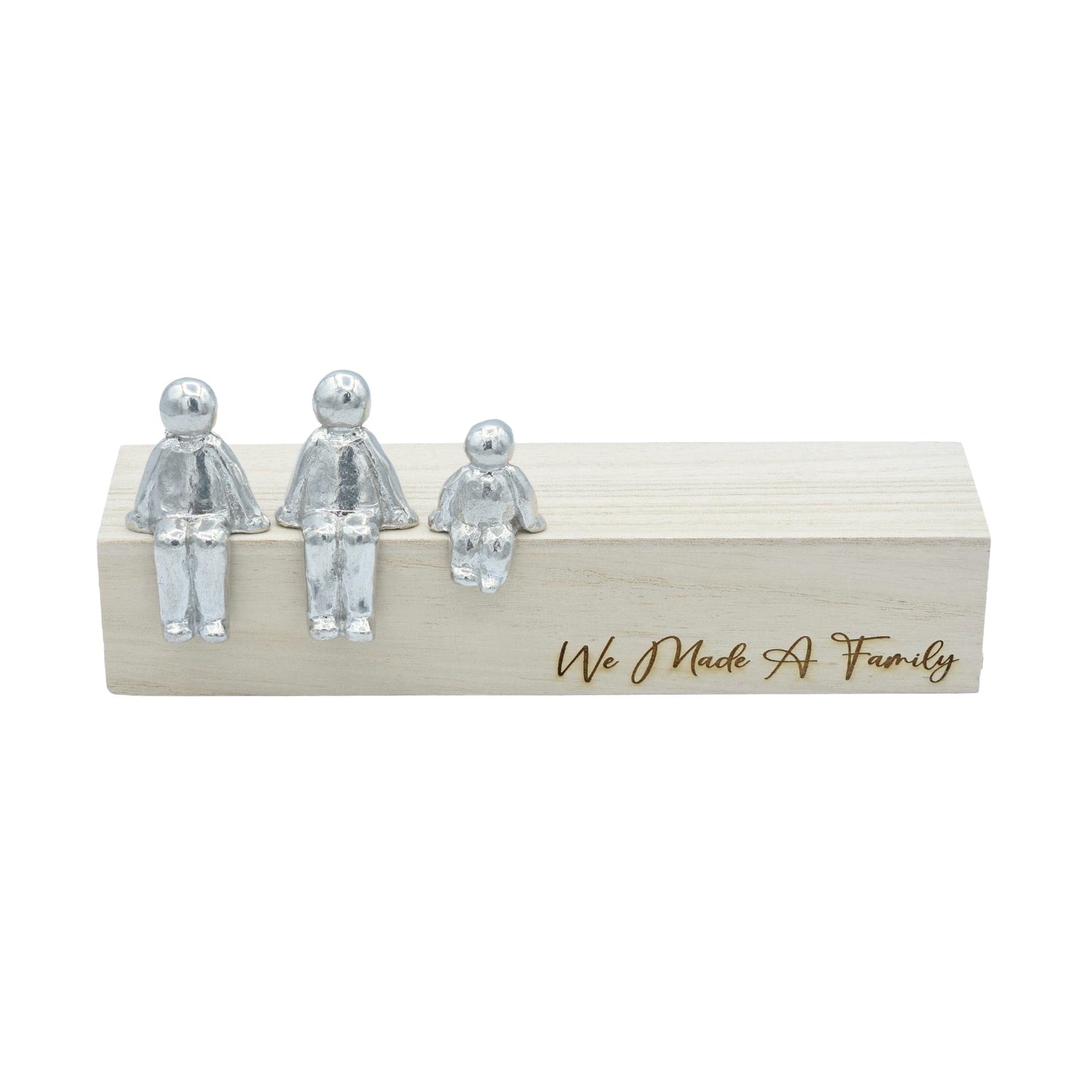We Made A Family  - Tin Sculpture Figurines 10th Anniversary Decoration