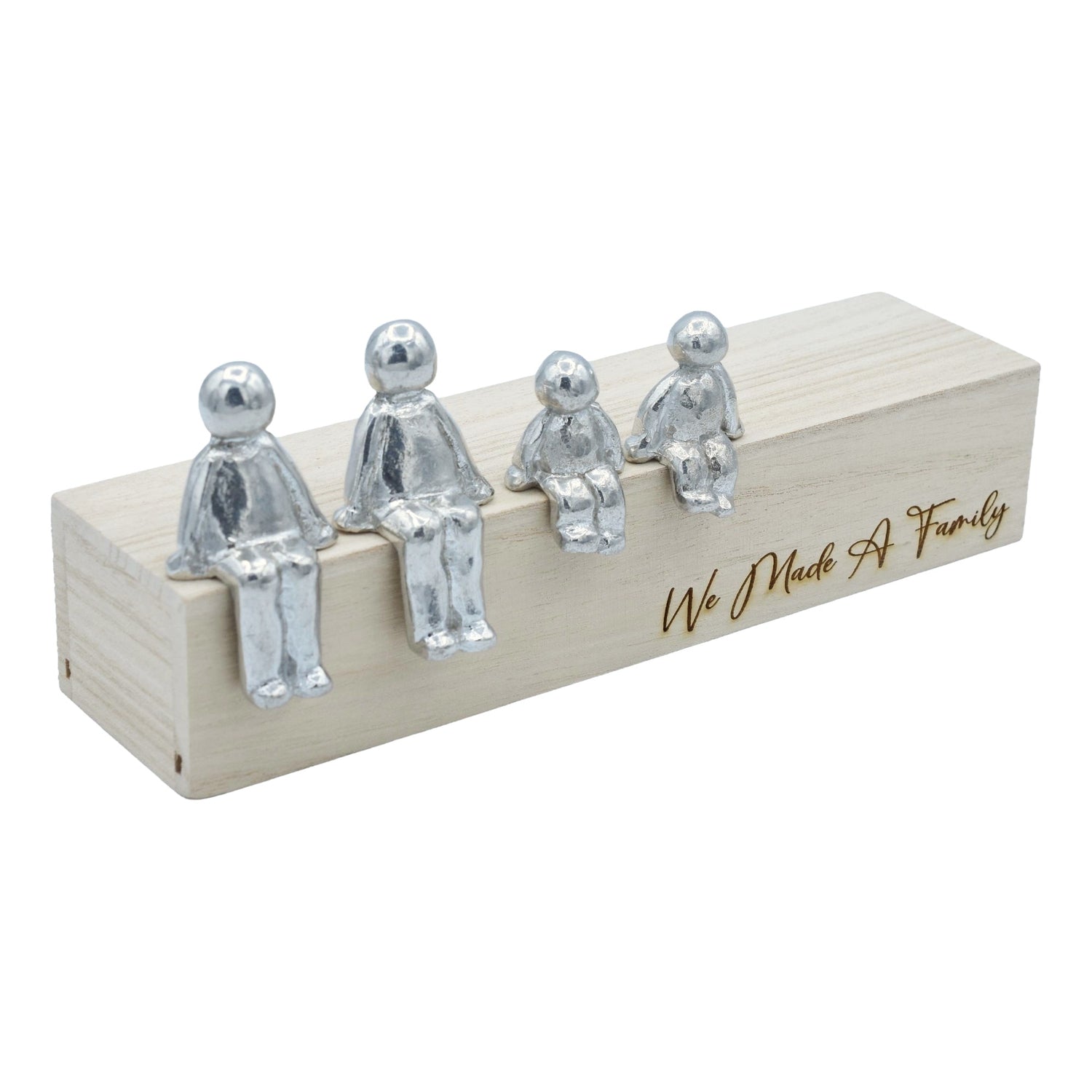 We Made A Family  - Tin Sculpture Figurines 10th Anniversary Decoration